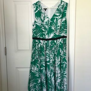 Talbots Palm Print Dress